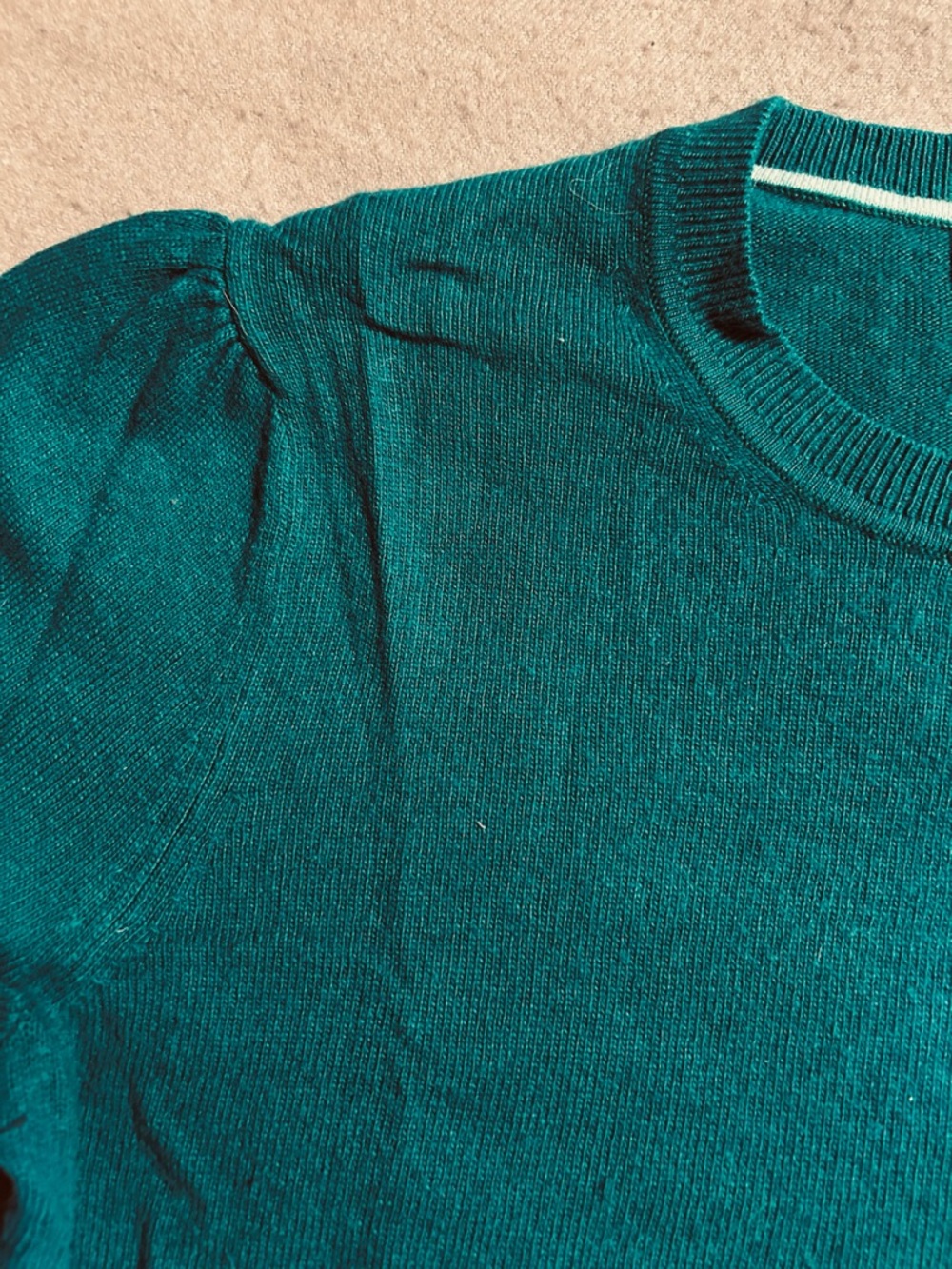 Banana Republic Teal Merino Crewneck Sweater with fine Italian Filpucci yarn - Picture 6 of 7